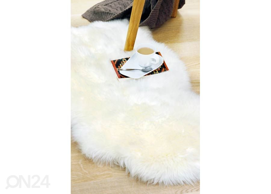 Naturaalne lambanahk Merino natural white XL ±70x110 cm, suurendatud