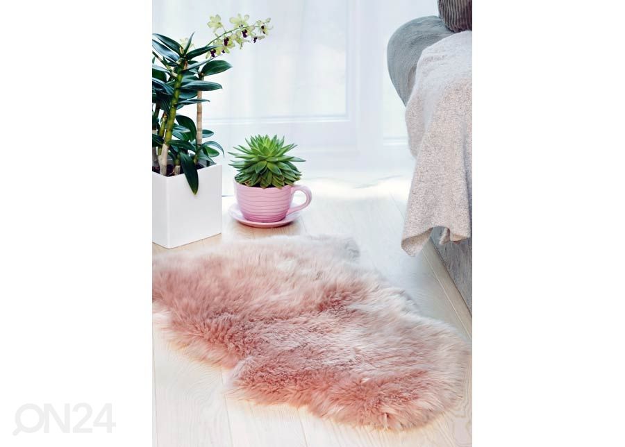 Naturaalne lambanahk Merino rosa M ±60x90 cm suurendatud