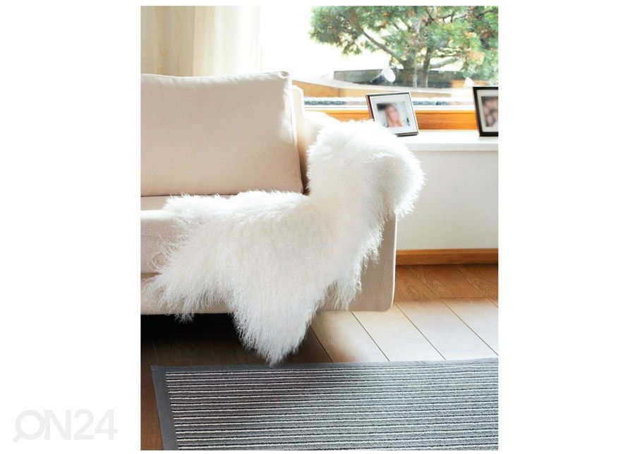 Naturaalne lambanahk Mongolian white 60x90 cm suurendatud