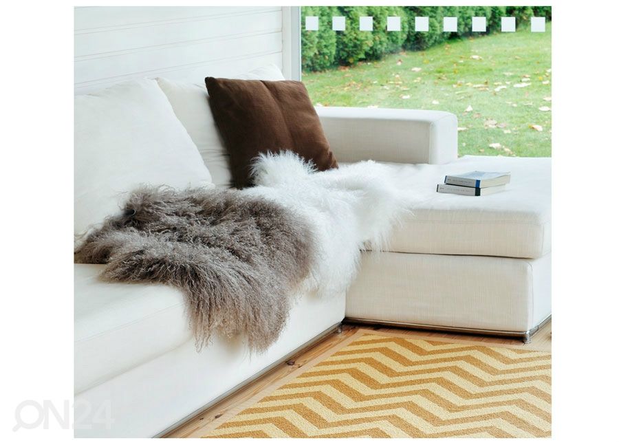 Naturaalne lambanahk Mongolian white 60x90 cm suurendatud