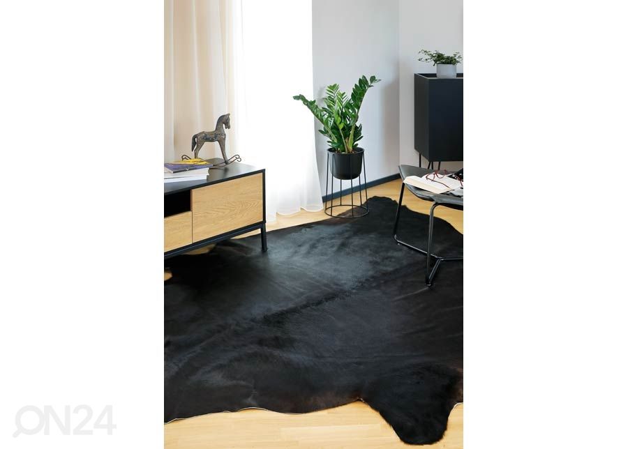 Naturaalne veisenahk black 200x210 cm suurendatud