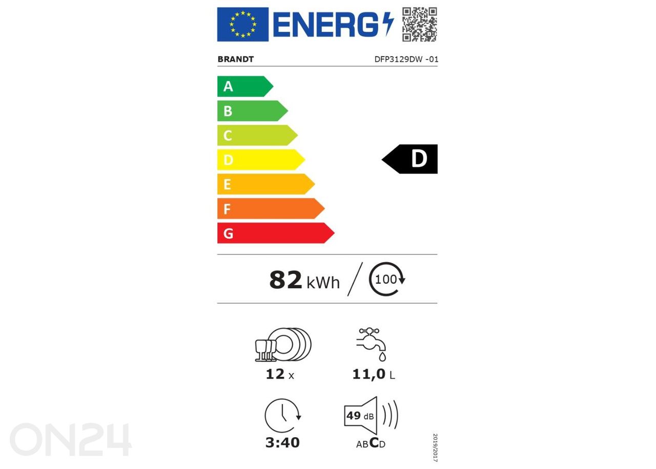Nõudepesumasin Brandt DFP3129DW suurendatud