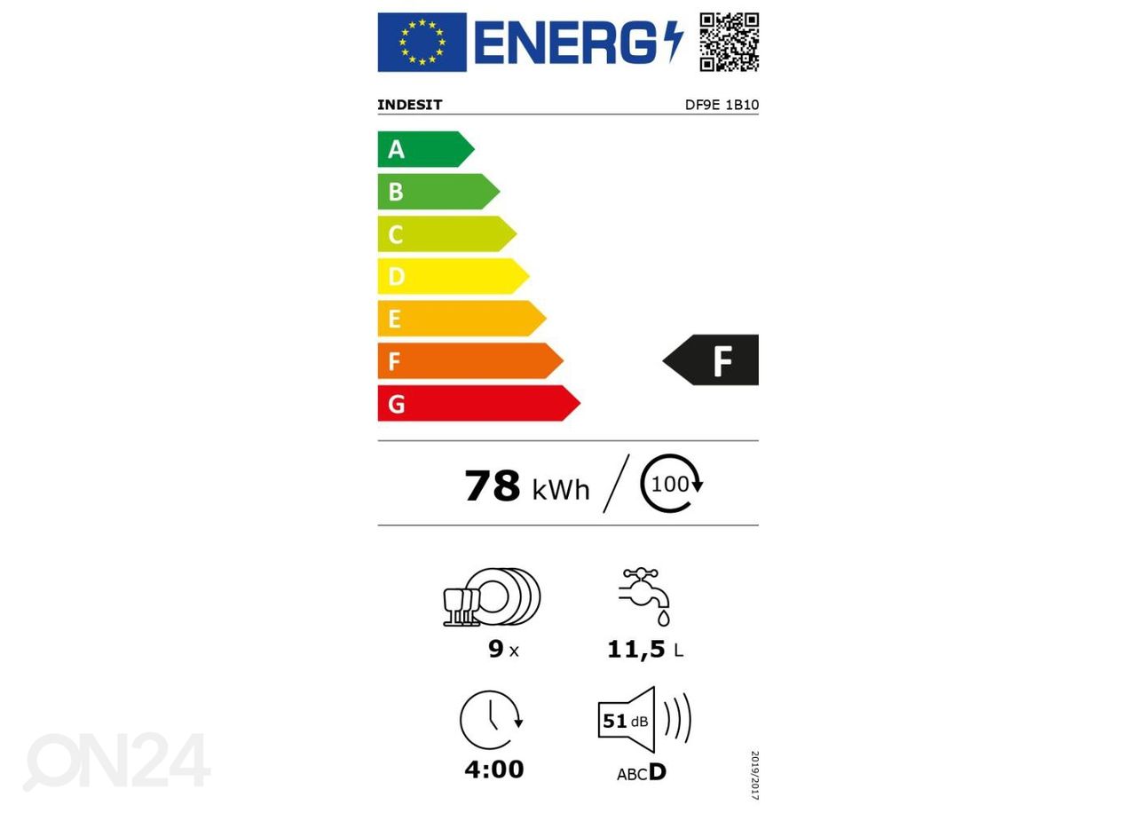 Nõudepesumasin Indesit DF9E1B10 suurendatud