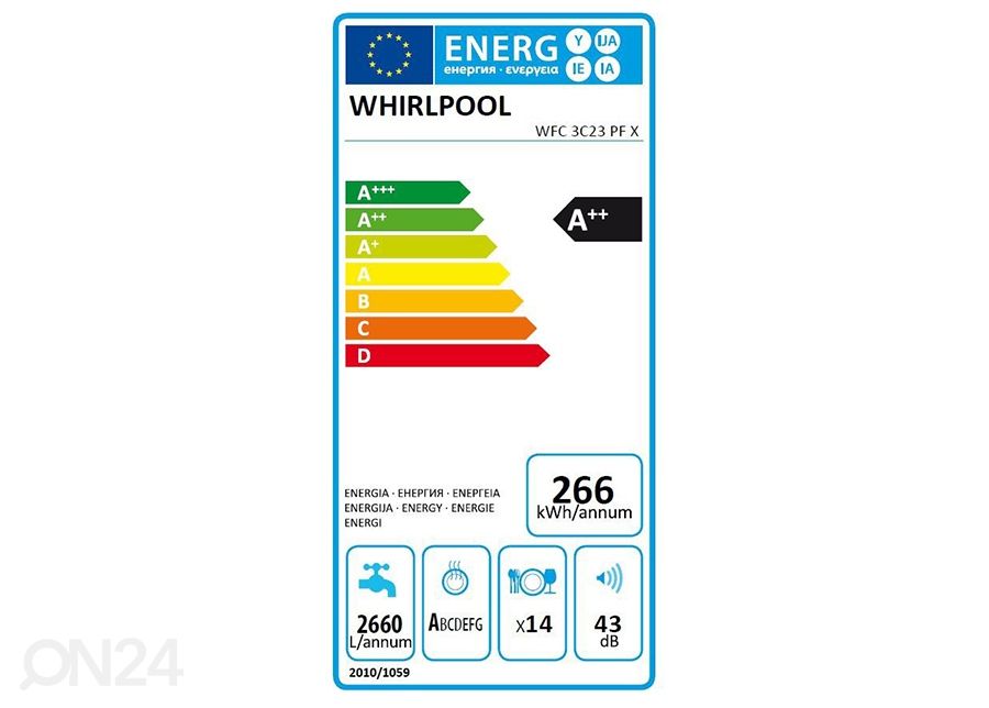 Nõudepesumasin Whirlpool suurendatud