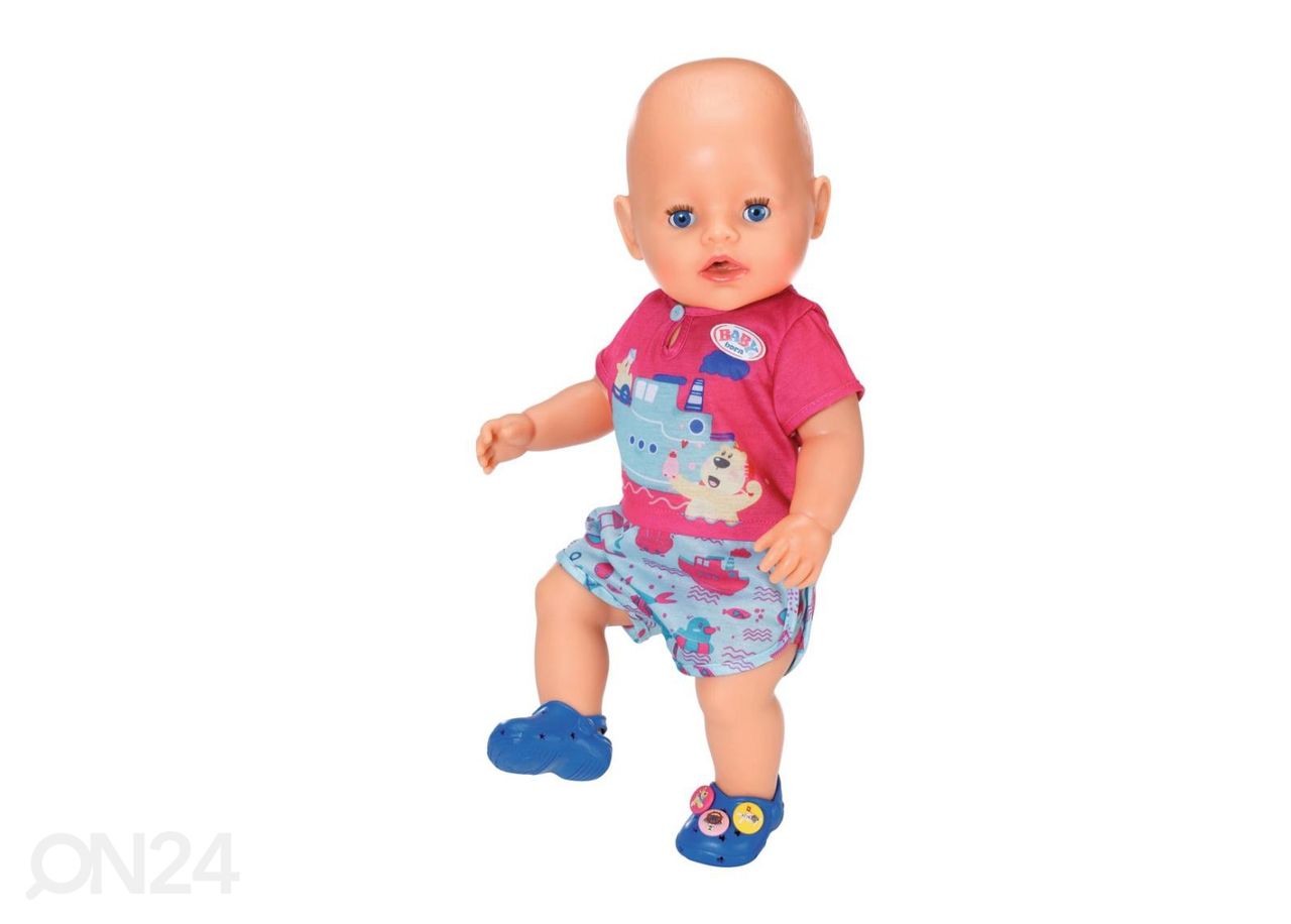 Nukuriiete komplekt jalanõudega Bath Pyjamas BABY BORN 43cm suurendatud
