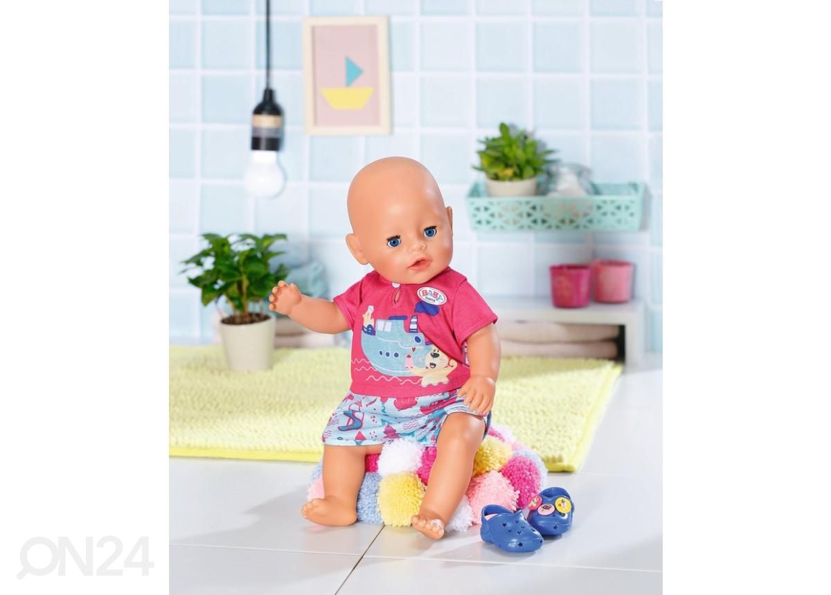Nukuriiete komplekt jalanõudega Bath Pyjamas BABY BORN 43cm suurendatud
