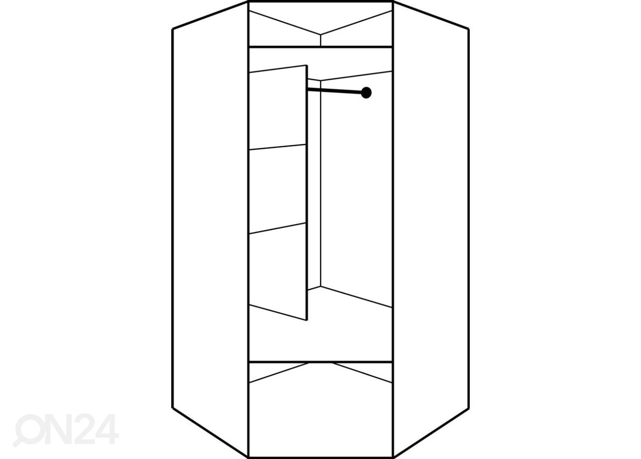 Nurgariidekapp 96x96 cm suurendatud