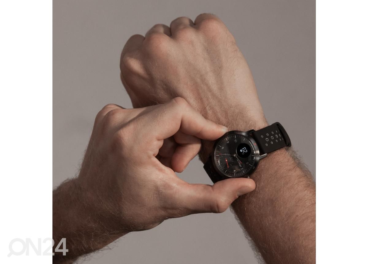 Nutikell Withings Steel HR Sport 40mm must suurendatud