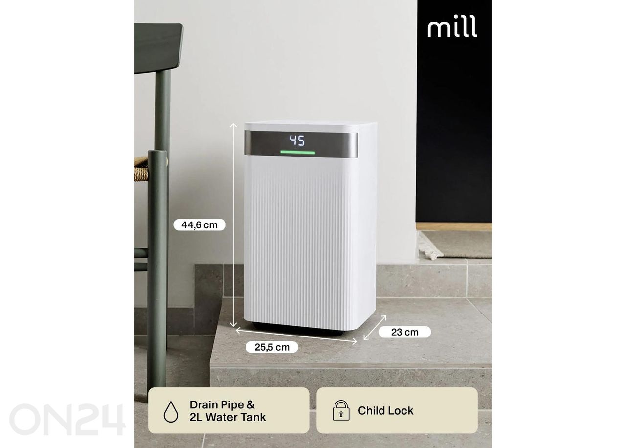 Õhukuivati Mill MDH12 8-15 m² suurendatud