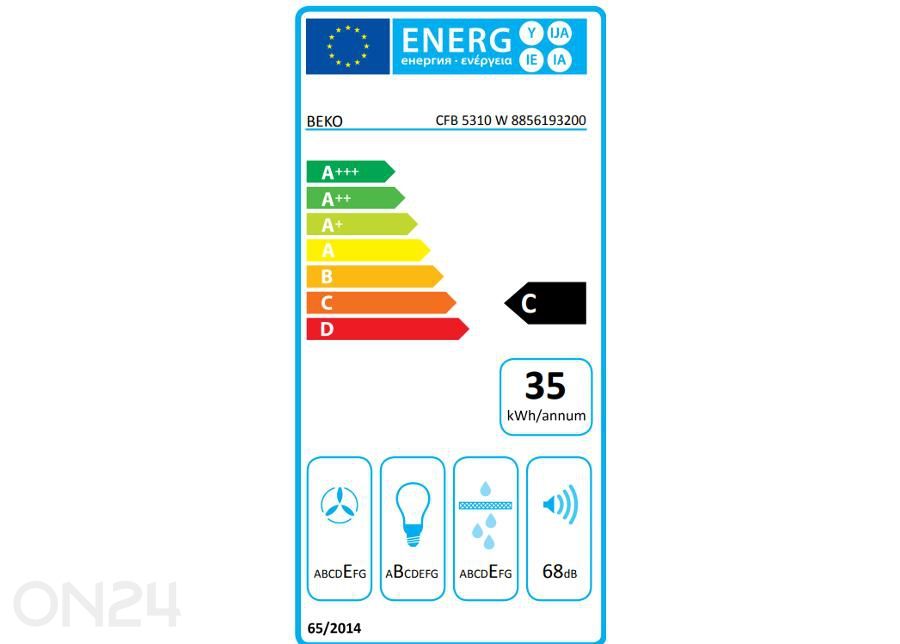 Õhupuhastaja Beko CFB5310W suurendatud