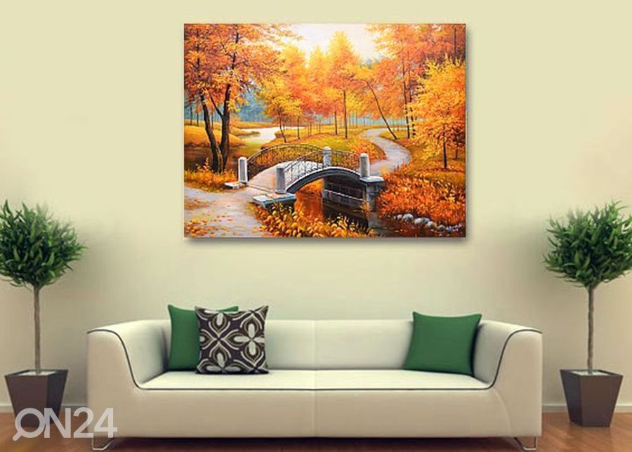 Õlimaal Kuldne sügis 90x120 cm suurendatud