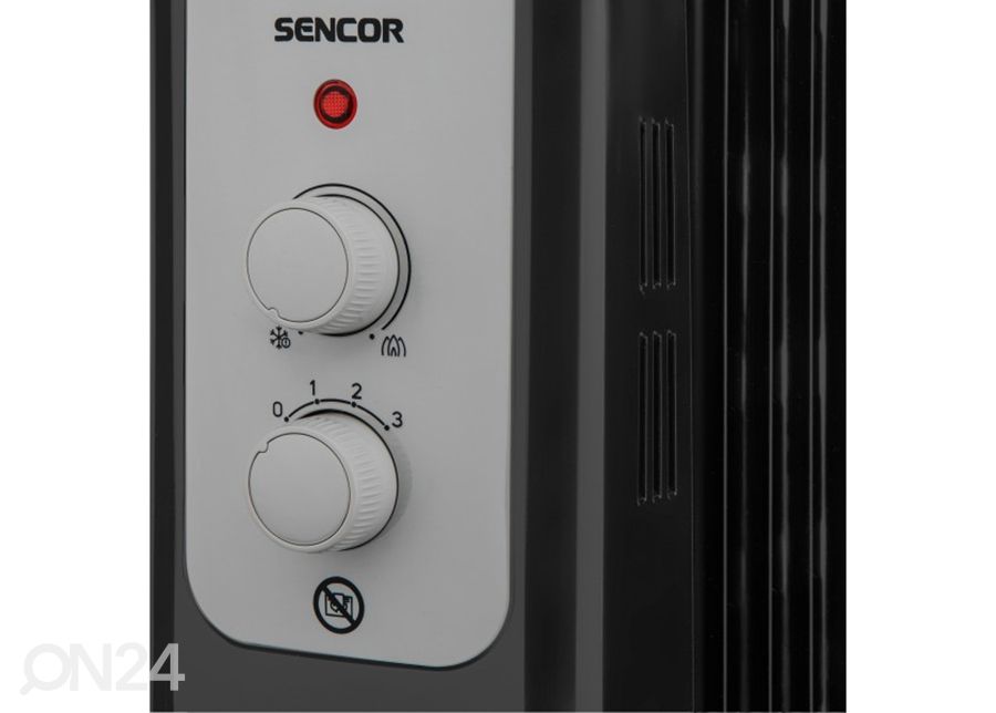 Õliradiaator Sencor SOH3307BK, must suurendatud