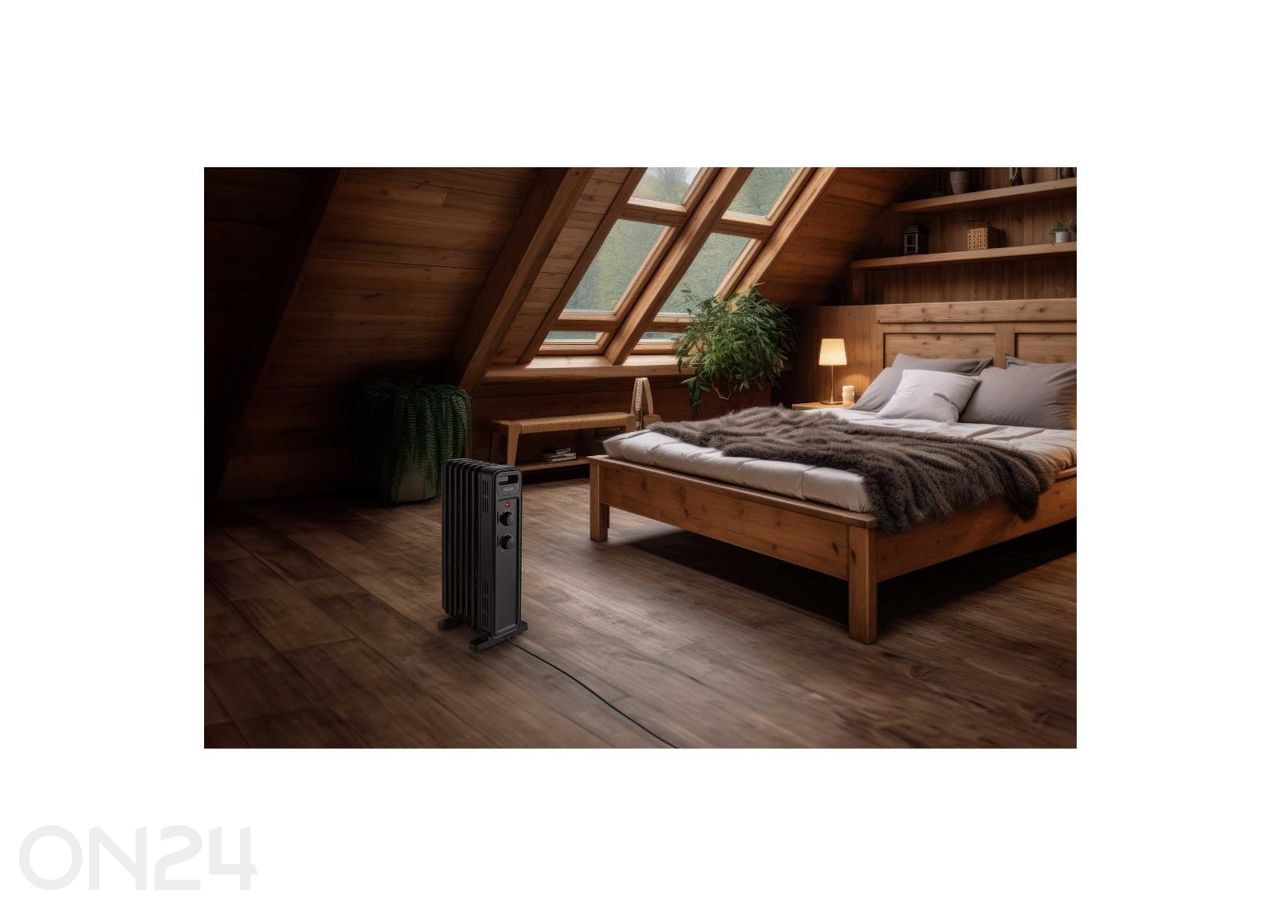 Õliradiaator Sencor SOH3507BK, must suurendatud