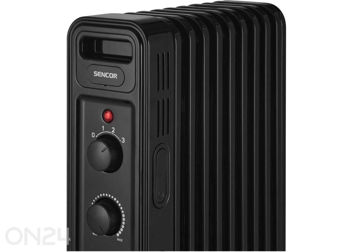 Õliradiaator Sencor SOH3509BK, must suurendatud