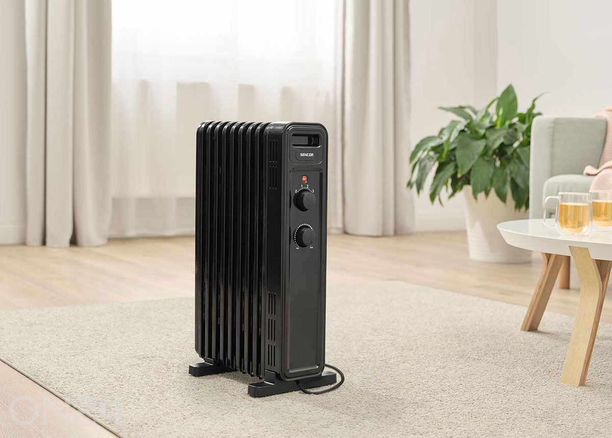 Õliradiaator Sencor SOH3509BK, must suurendatud