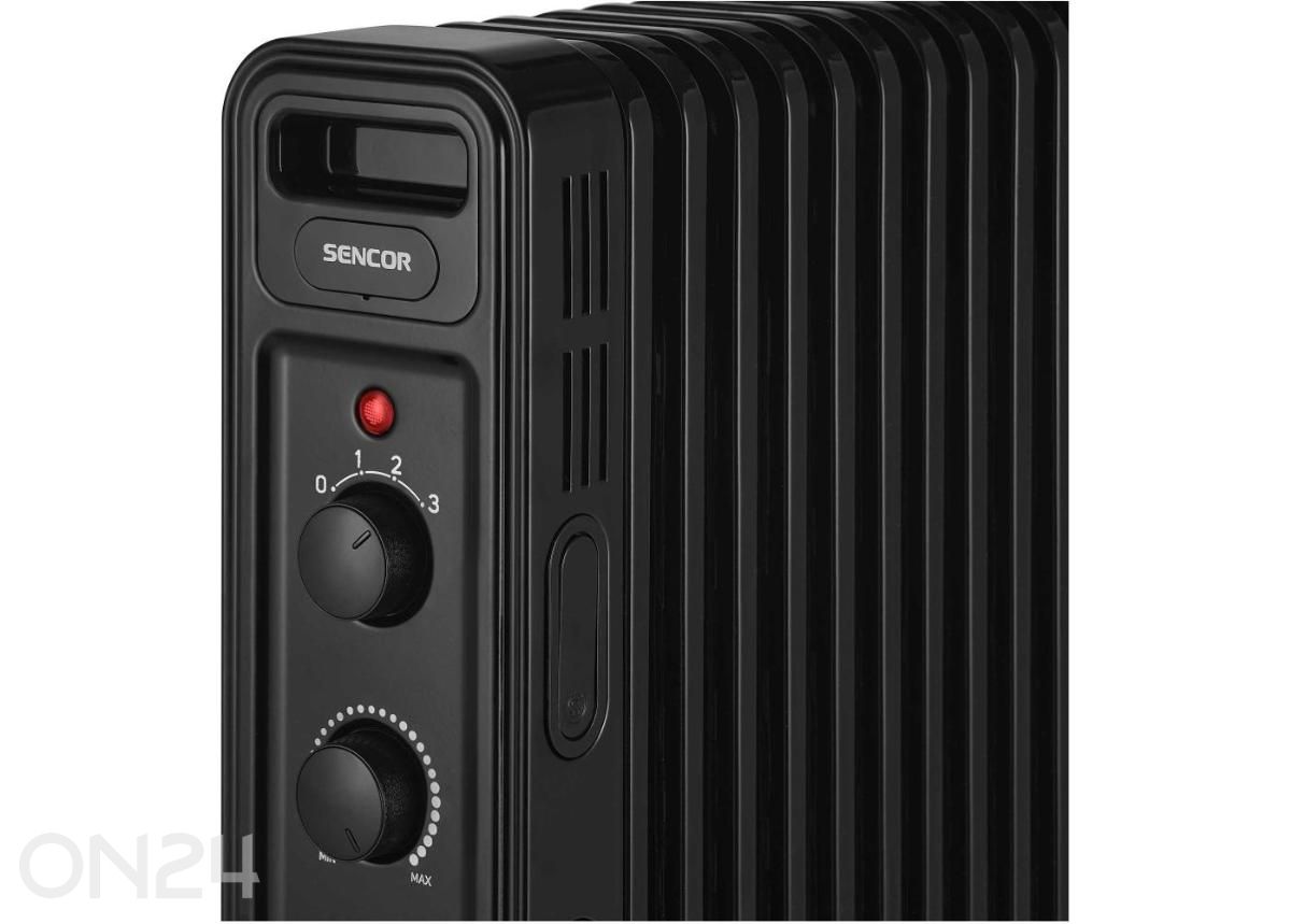 Õliradiaator Sencor SOH3511BK, must suurendatud