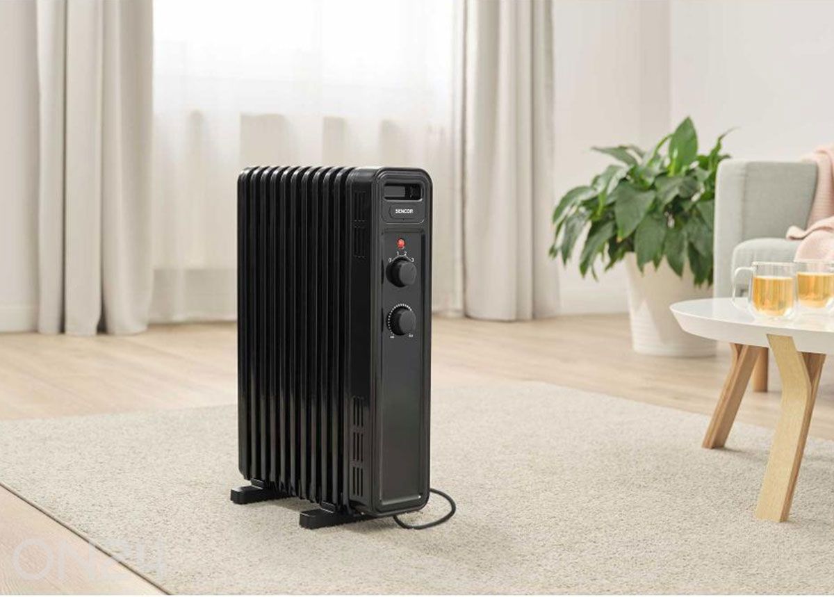 Õliradiaator Sencor SOH3511BK, must suurendatud