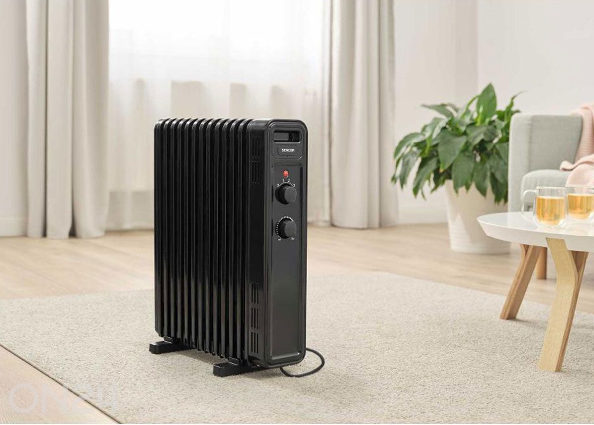 Õliradiaator Sencor SOH3513BK, must suurendatud