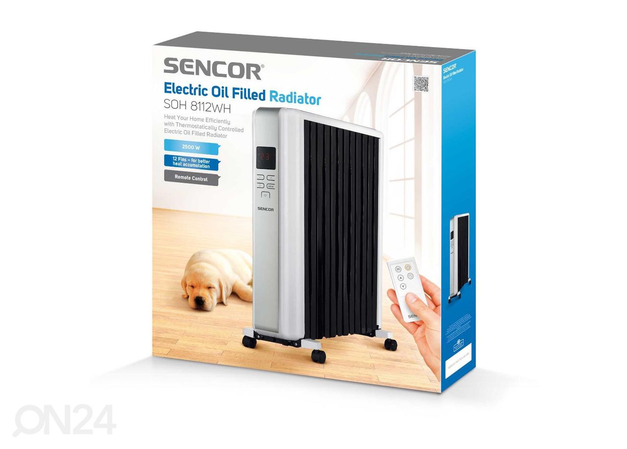 Õliradiaator Sencor SOH8112WH suurendatud
