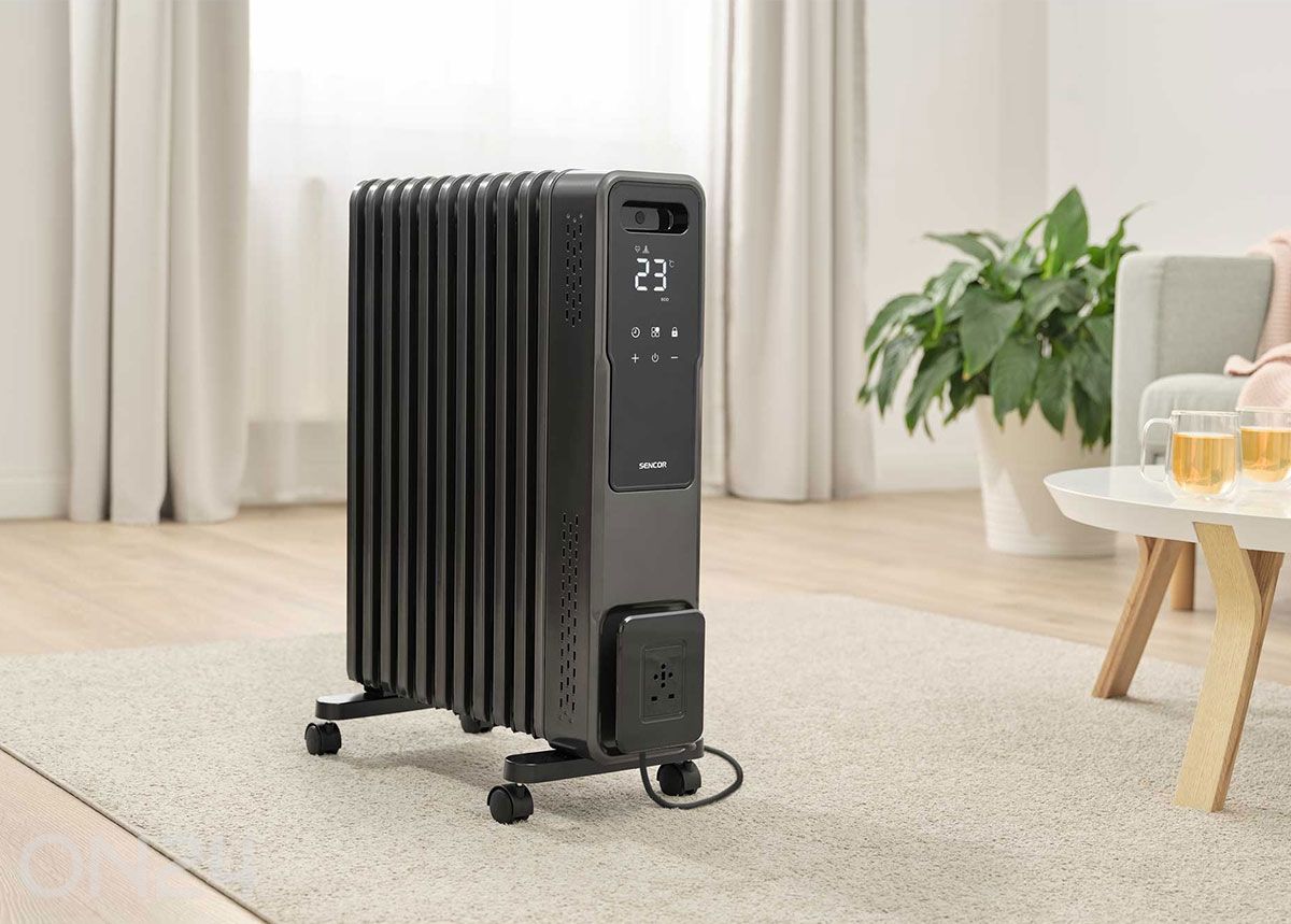 Õliradiaator Smart Home Sencor SOH8211GY, hall suurendatud