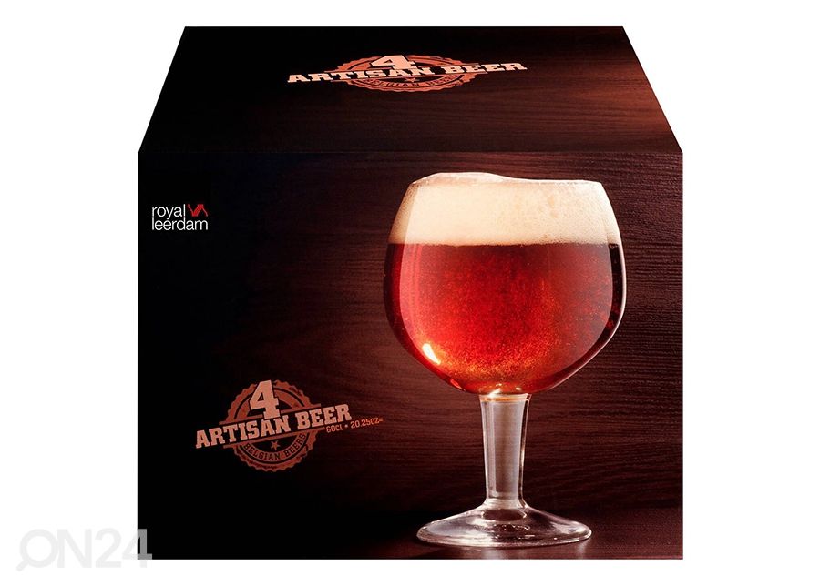 Õlleklaas Royal Leerdam Artisan, Belgian 60 cl, 4 tk suurendatud