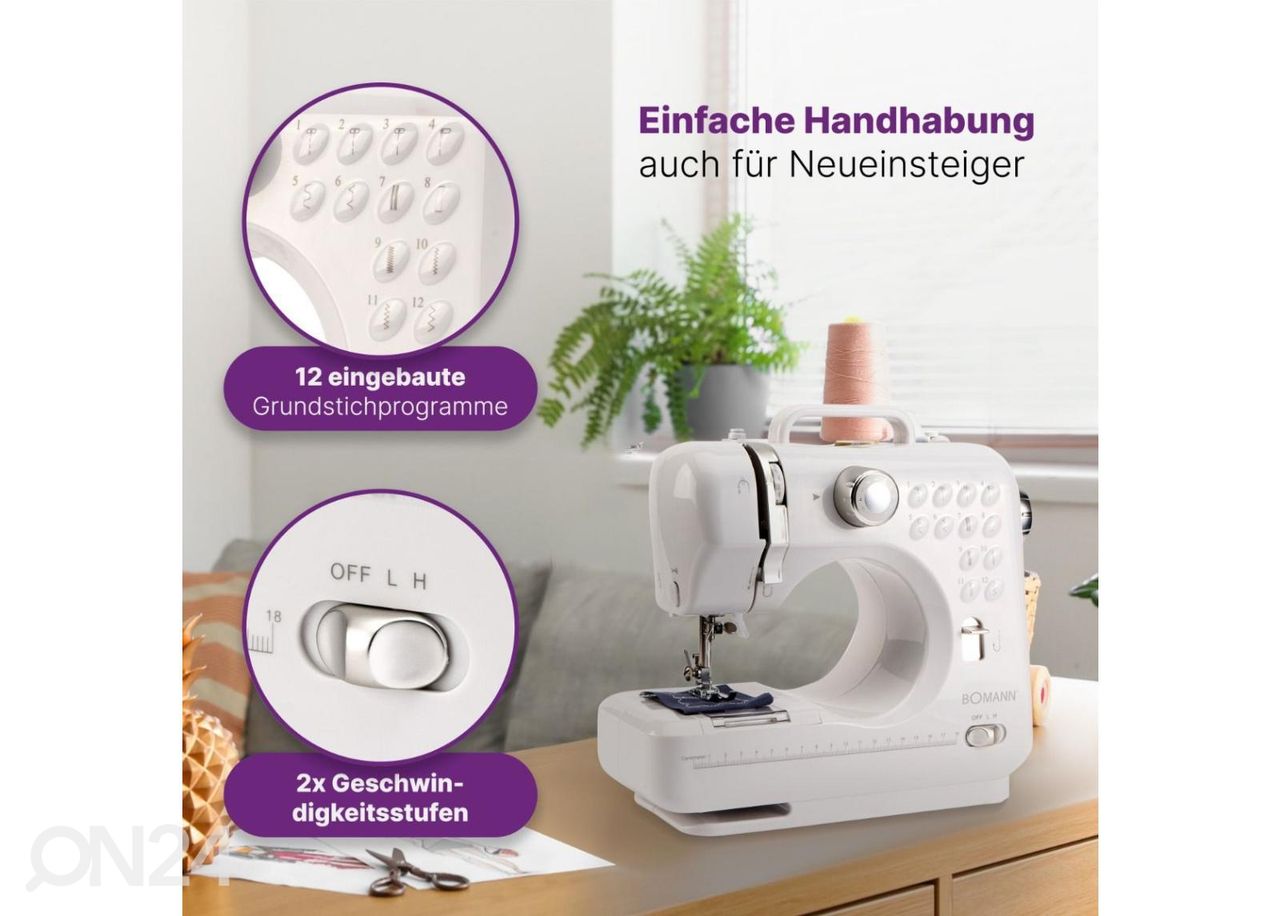 Õmblusmasin Bomann NM6063CB suurendatud