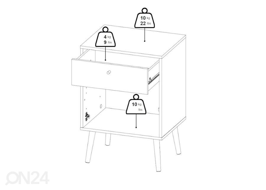 Öökapp Bodo 50 cm suurendatud
