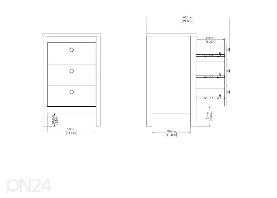 Öökapp Madrid 44 cm suurendatud