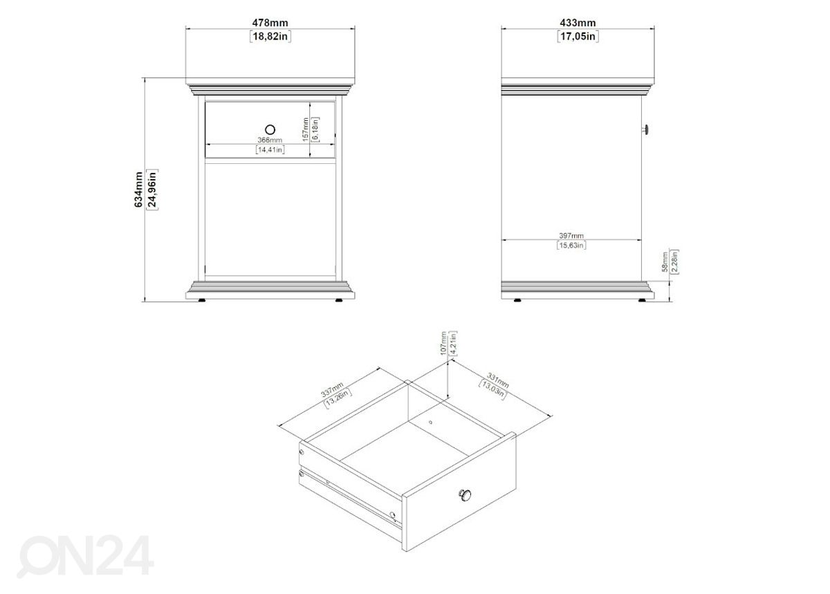 Öökapp North 47,8 cm suurendatud