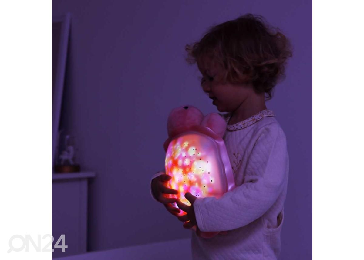 Öölamp roosa kilpkonn meloodiatega Cloud B suurendatud