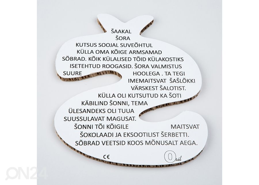 Osil dekoratiivnetäht Š suurendatud
