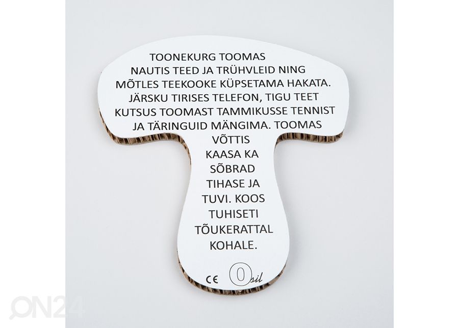 Osil dekoratiivnetäht T suurendatud