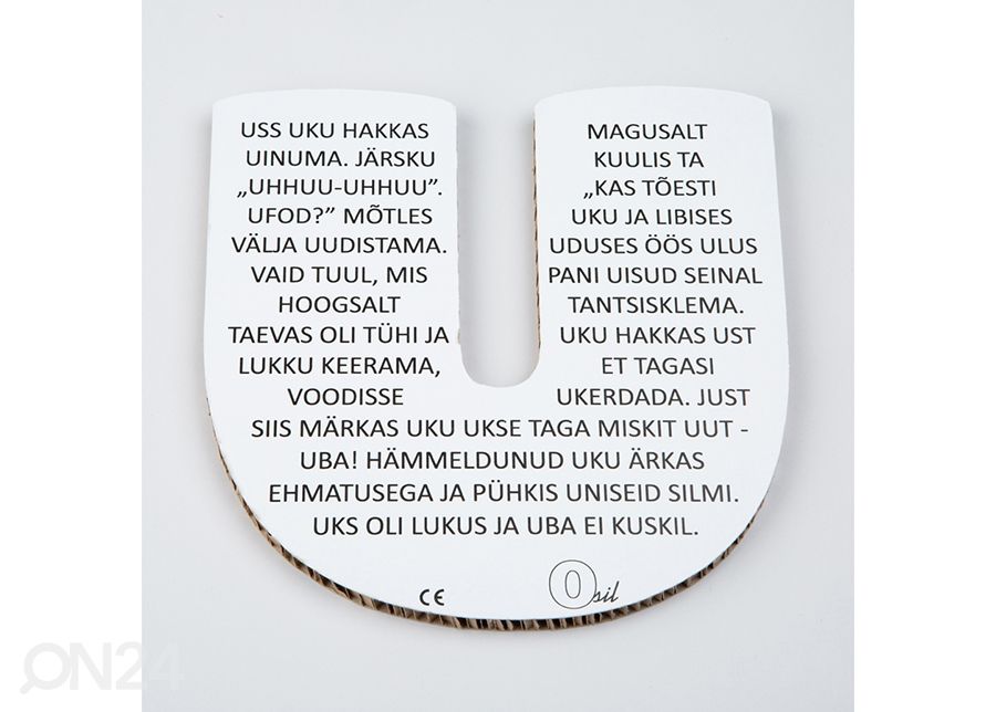 Osil dekoratiivnetäht U suurendatud