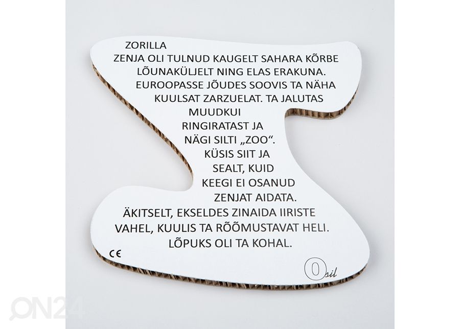 Osil dekoratiivnetäht Z suurendatud