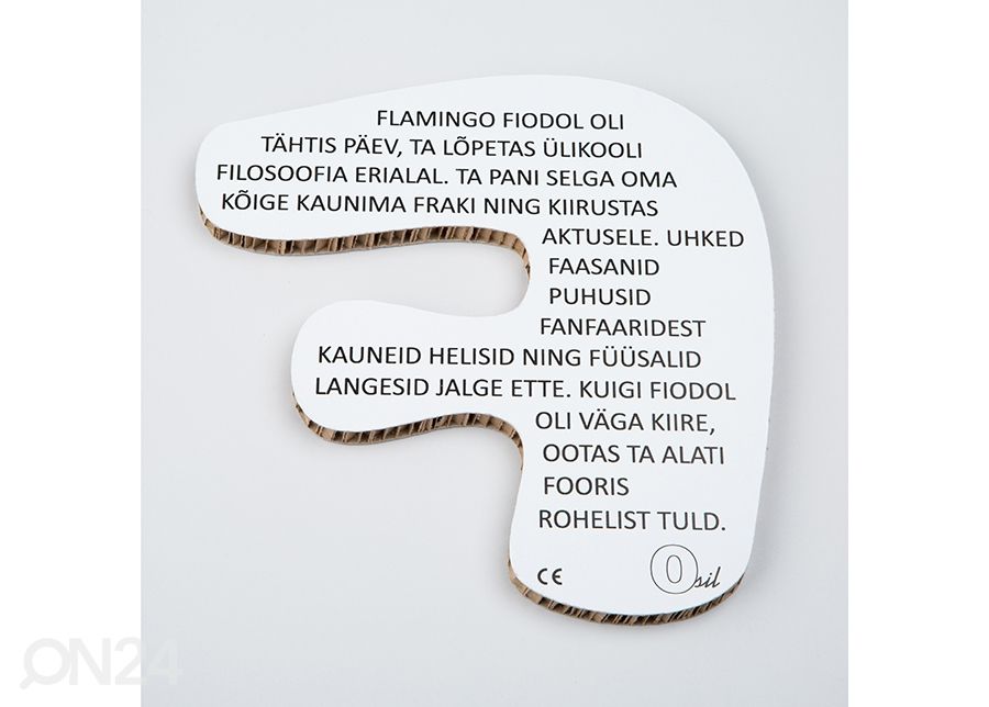 Osil dekoratiivtäht F suurendatud