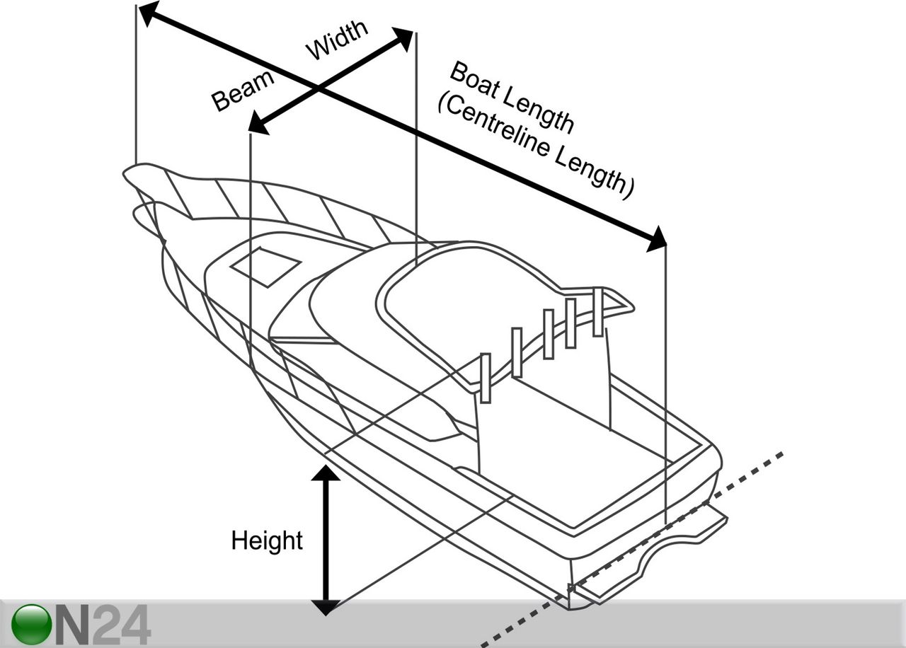 Paadikate Bowrider tüüpi paadile 5.0-5.3 m suurendatud