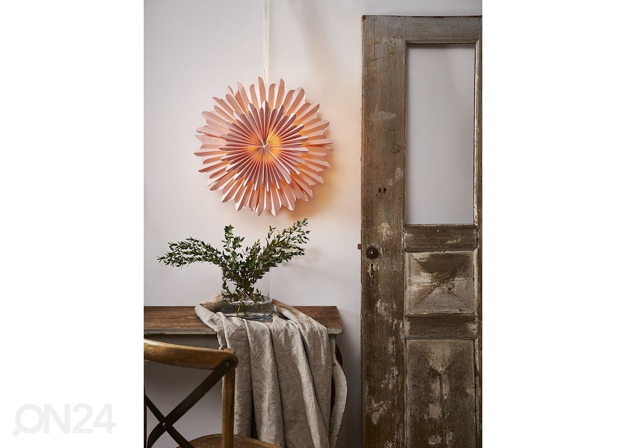 Paberist täht Crystal 50 cm, roosa suurendatud
