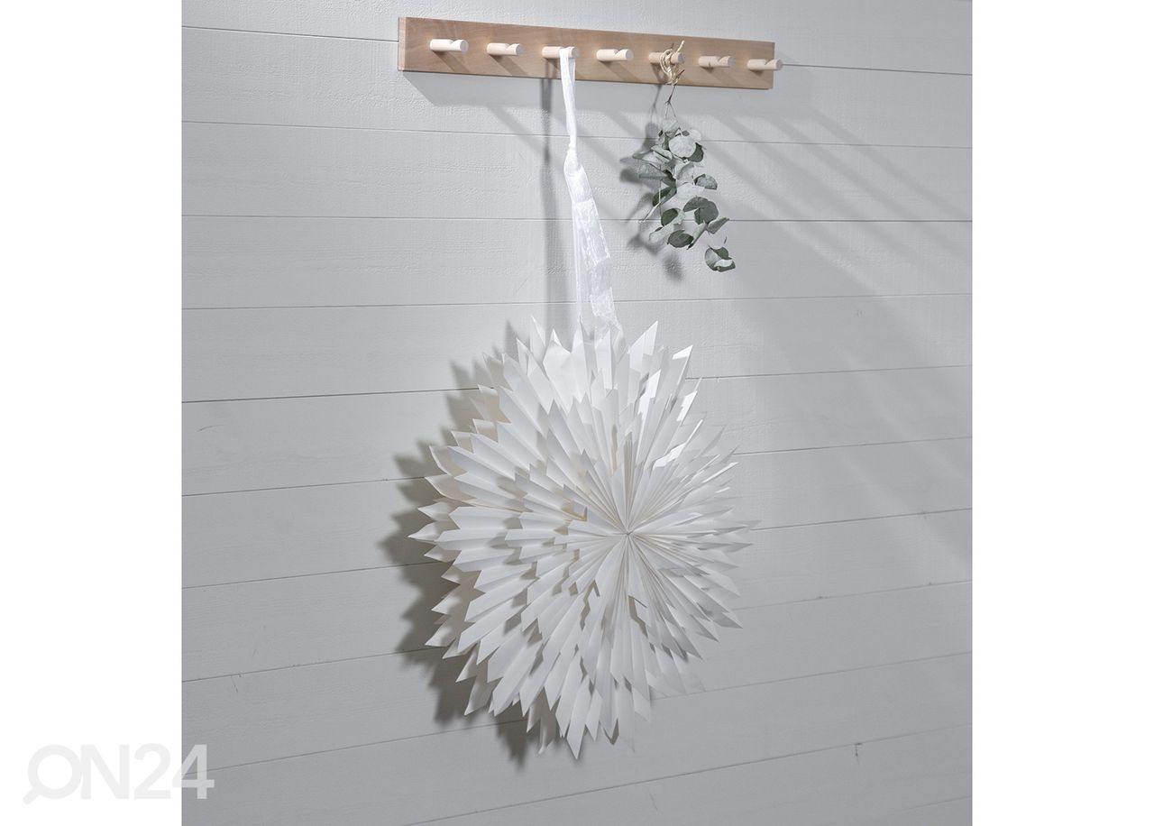 Paberist täht Ice 70 cm, valge suurendatud