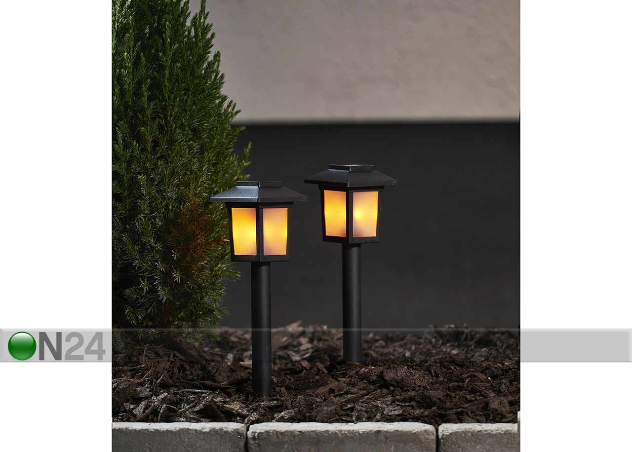 Päikesepaneeliga aiavalgusti Flame (2tk) suurendatud