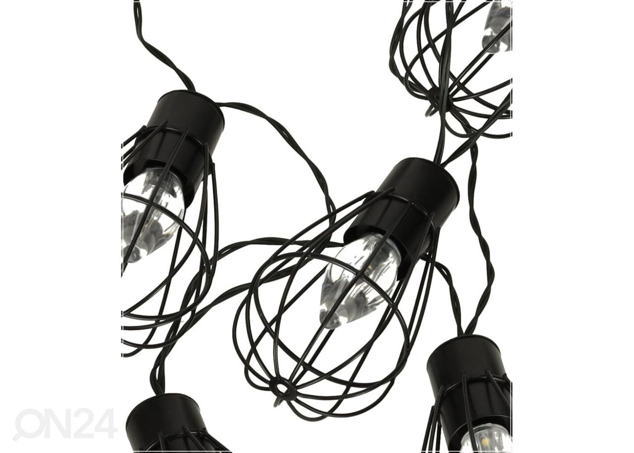 Päikesepaneeliga aiavalgusti Girlande Loft 10 LED suurendatud