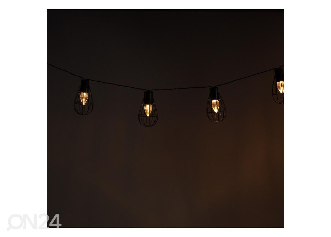 Päikesepaneeliga aiavalgusti Girlande Loft 10 LED suurendatud