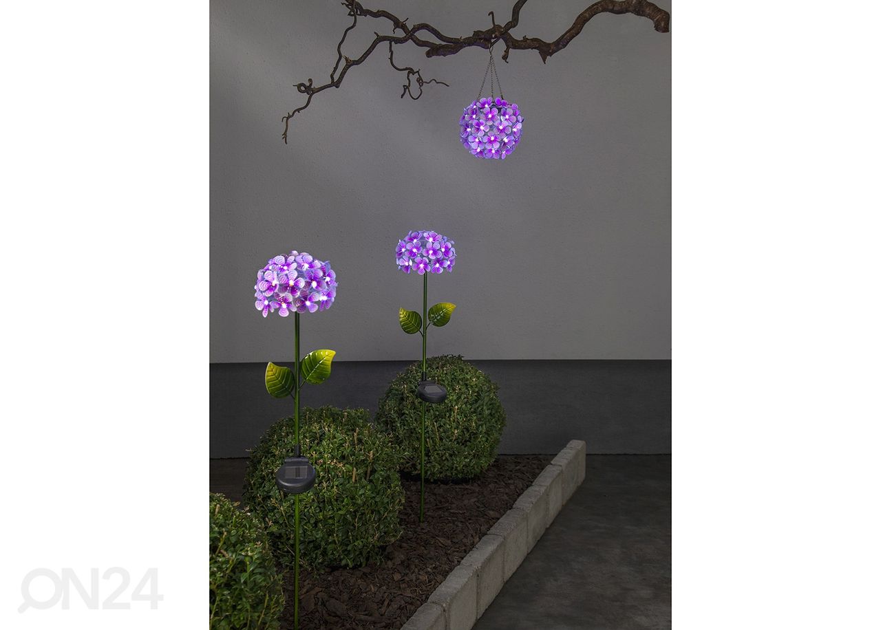 Päikesepaneeliga aiavalgusti Hortensia suurendatud