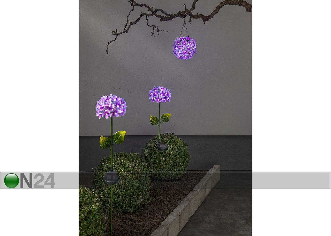 Päikesepaneeliga aiavalgusti Hortensia suurendatud