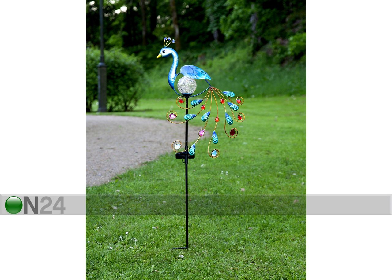 Päikesepaneeliga aiavalgusti Peacock suurendatud