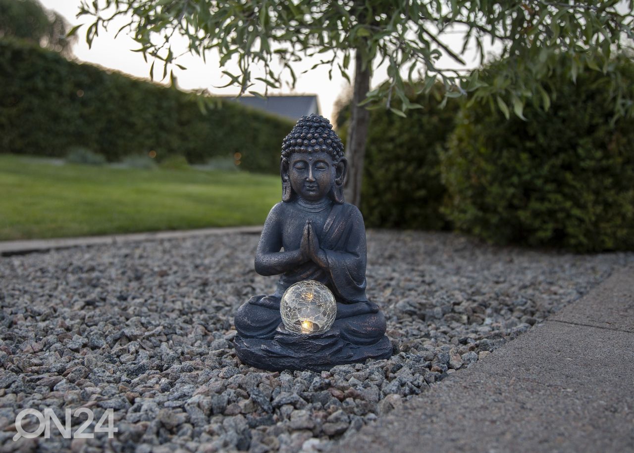 Päikesepaneeliga dekoratsioon Buddha suurendatud