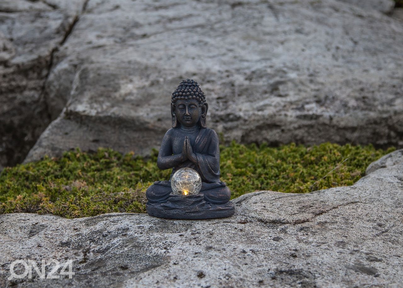 Päikesepaneeliga dekoratsioon Buddha suurendatud