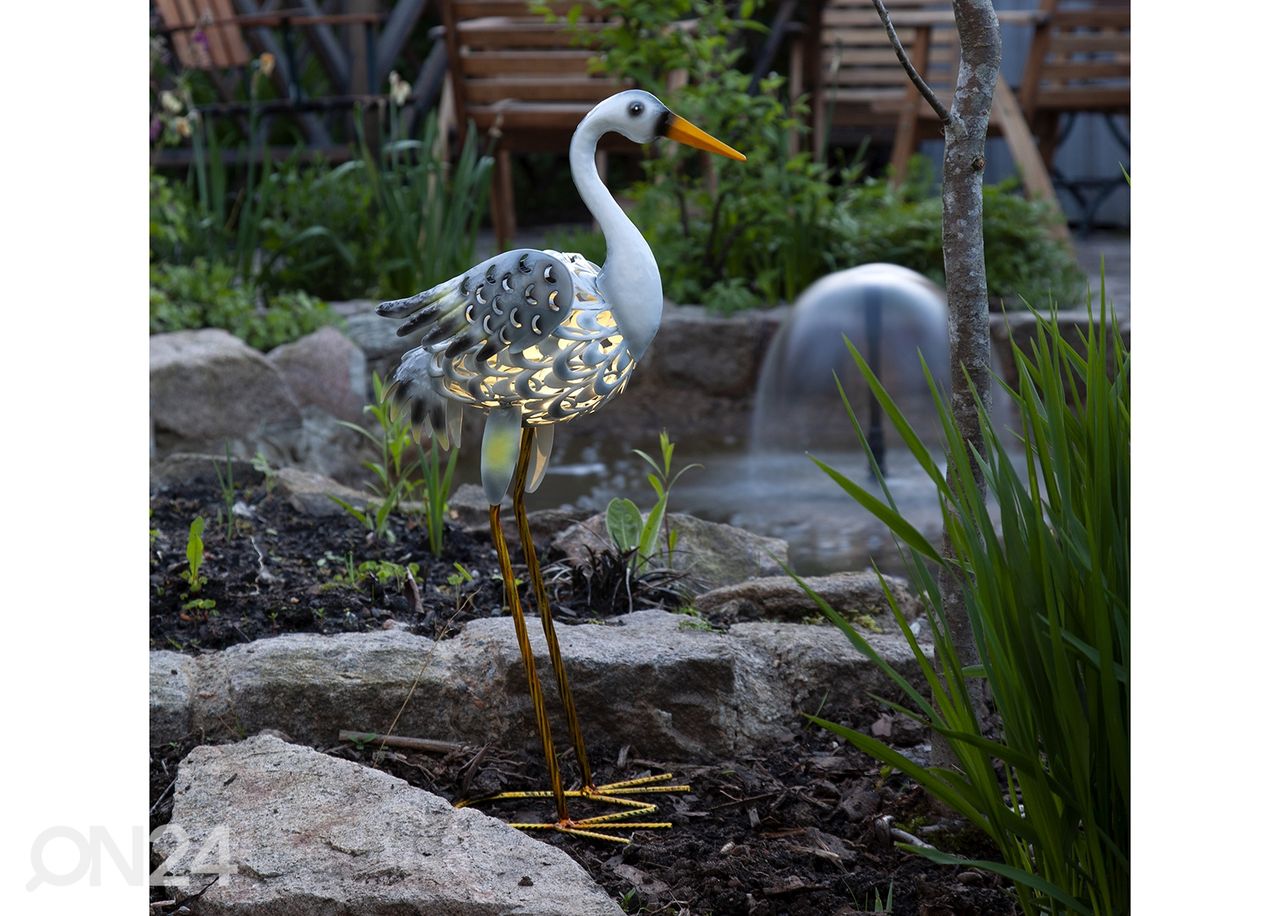 Päikesepaneeliga dekoratsioon Heron suurendatud