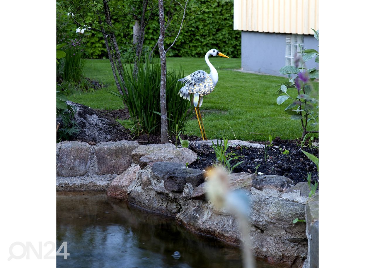 Päikesepaneeliga dekoratsioon Heron suurendatud