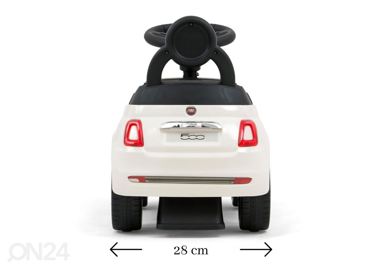 Pealeistumisauto Fiat 500 valge suurendatud