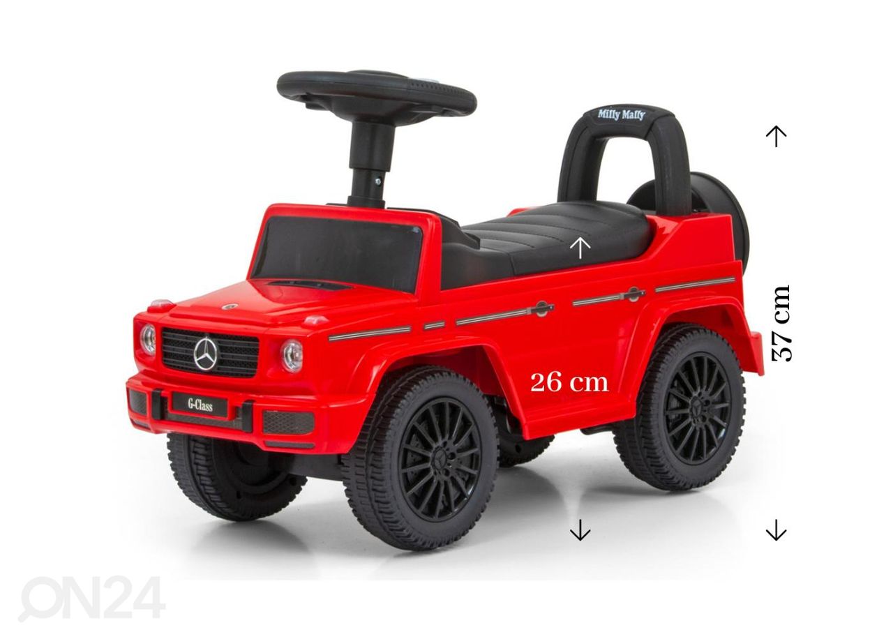 Pealeistumisauto Mercedes G350D punane suurendatud